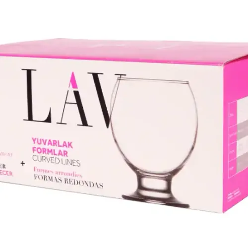 Set De 6 Verres Lav – 280 Cc / 9,5 Oz – Verre Doux Et Durable (multicouleur Aléatoire)