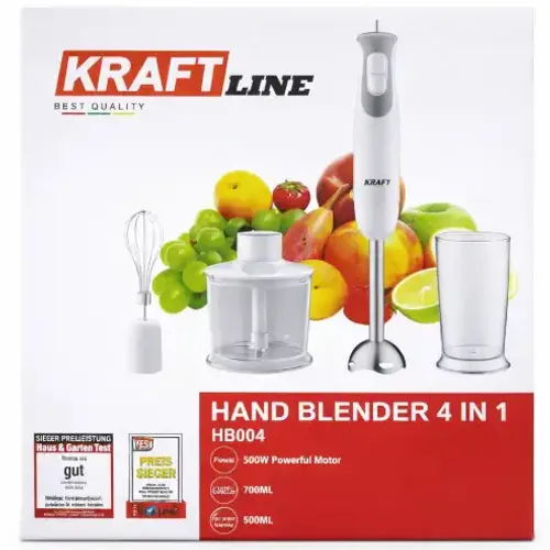 Mixeur Plongeant 4-en-1 Kraft Line – Avec Accessoires Multifonctions
