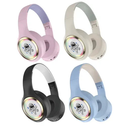 Casque Sans Fil St860d – Design Dessin Animé, Bluetooth, Confortable Et Coloré