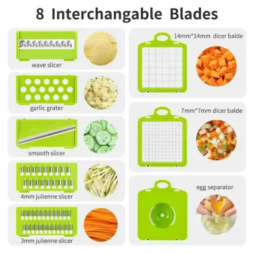 22-pieces Multi-functional Vegetable And Fruit Chopper