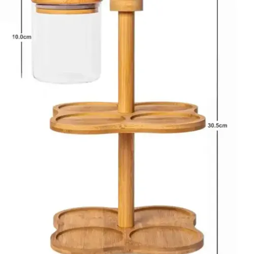 Set De Bocaux Rotatifs En Verre Borosilicate – Élégance Et Organisation Pour La Cuisine