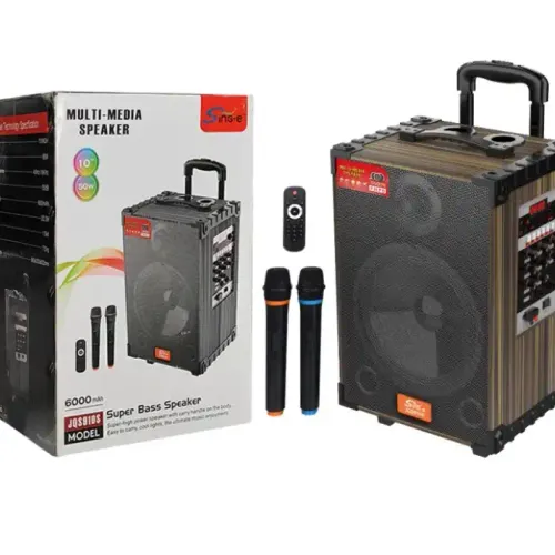 Haut-parleur Extérieur Haute Puissance Jqs910s – 2 Microphones Bluetooth Karaoké Pour Fête Et Danse