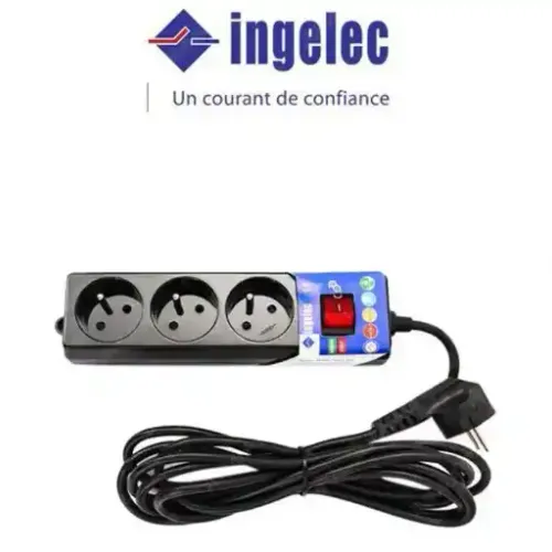 Rallonge Multi-prises 3 Ports 2p+terre 1,5 M Avec Interrupteur – Couleur Noir