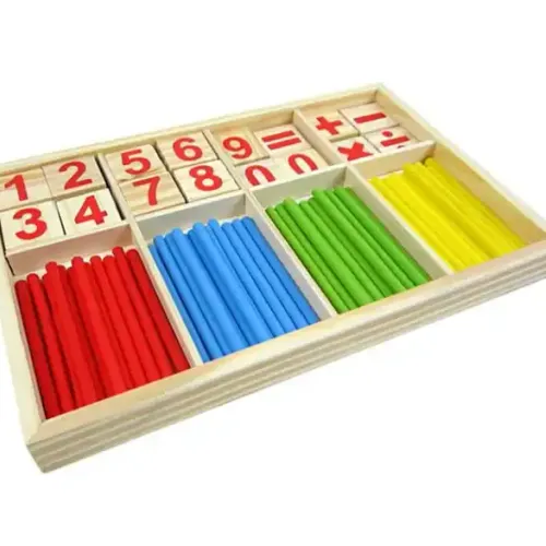 Bâtons De Calcul Mathématique En Bois – Jeu Éducatif D’apprentissage Des Nombres Pour Enfants