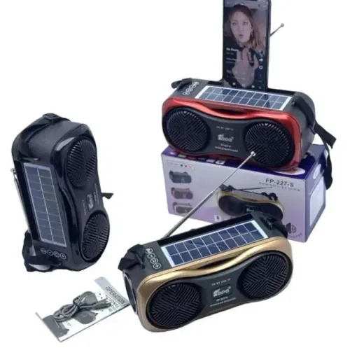 Haut-parleur Solaire Portable Epe Fp-227-s Avec Usb Et Lampe Torche – Enceinte Sans Fil