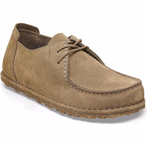 Utti Lace Suede Leather Gray Taupe Narrow