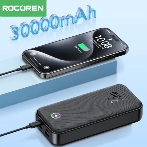 Rocoren Power Bank 30000mah Pd 35w – Charge Rapide Haute Capacité