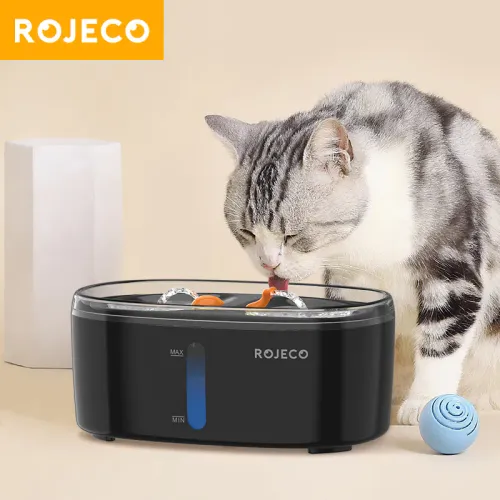 Rojeco 2.5l Dual Pet Water Fountain - Automatic Cat Water Dispenser With Filter