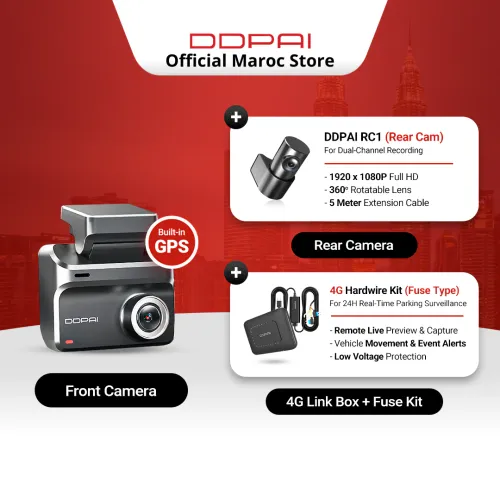 Ddpai Z50 Pro Dual 4g – Caméra Avant + Arrière Avec Suivi En Direct