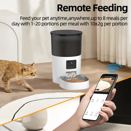 Mangeoire Automatique Pour Chat Rojeco 3l Avec Caméra – Contrôle À Distance Via App Mobile