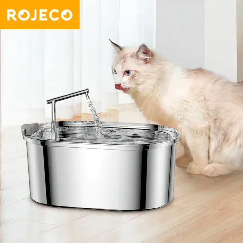 Fontaine À Eau Pour Chat Rojeco 3.2l Stainless Steel Cat Water Fountain