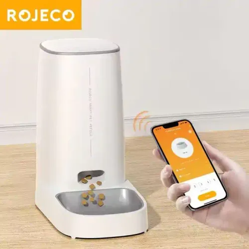 Rojeco 4l Distributeur Automatique De Nourriture Pour Animaux Domestique, 2,4 G Wifi
