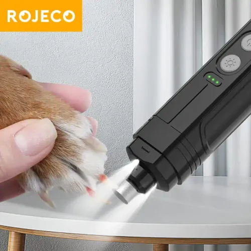 Rojeco P3 Broyeur À Ongles Électrique Pour Animaux De Compagnie Avec 2 Lumières Led