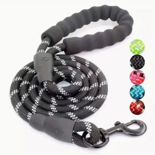Laisse Réfléchissante Pour Chien Avec Poignée Rembourrée Confortable - Couleur Aléatoire