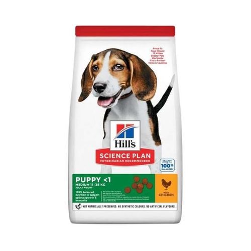 Croquettes Hills Chiot Taille Moyenne Au Poulet – 14 Kg