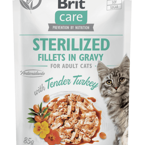 Care Cat Sterilized Fillets In Gravy With Tender Turkey