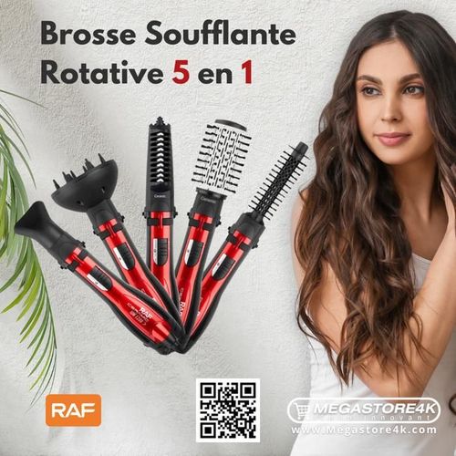 Brosse Soufflante Rotative 5-en-1 - 1200w 