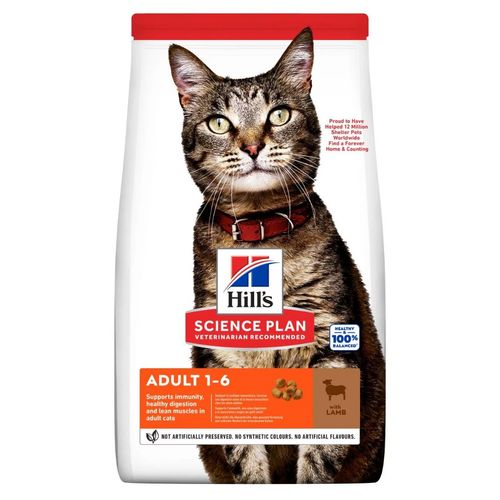 Hills Science Plan Aliment Sec Pour Chat Adulte (1-6) - Agneau 1,5 Kg