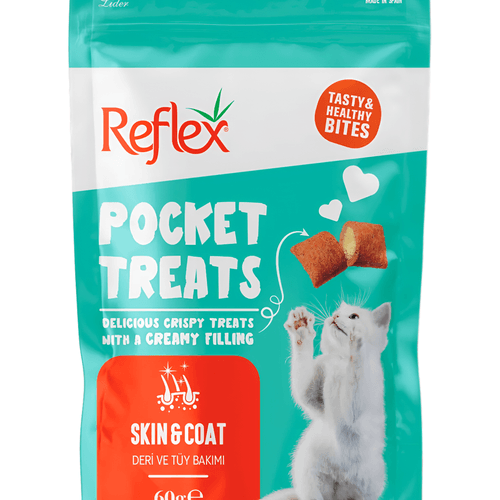Pocket Treats Skin & Coat Pour Chat 60g