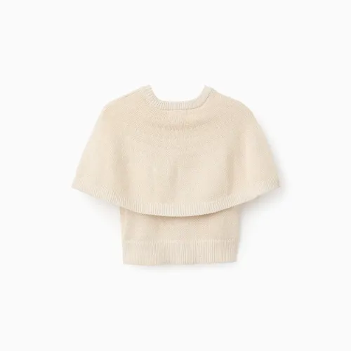 Cardigan en maille à manches cape et lurex