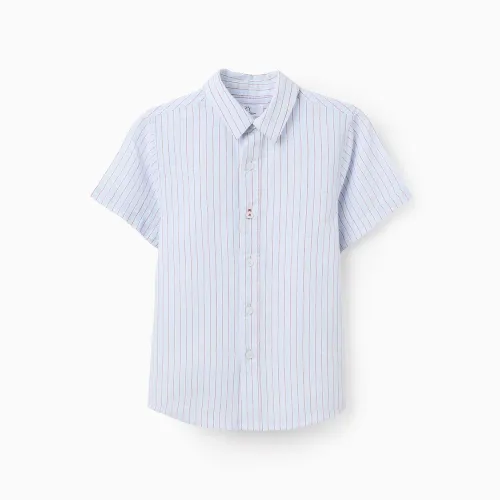 Chemise En Coton À Manches Courtes Et Rayures