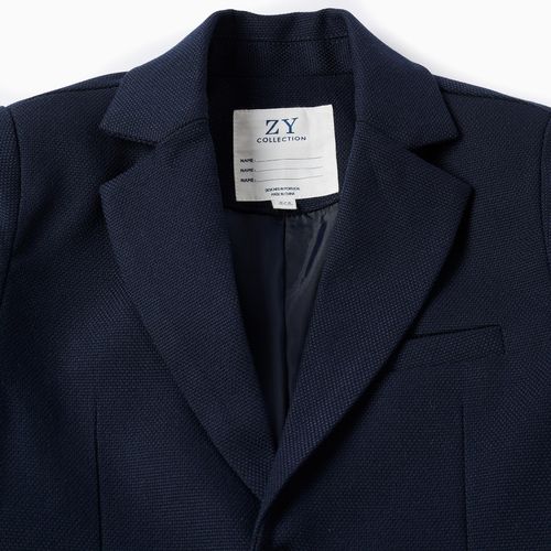 Blazer en piqué avec poches à rabat 