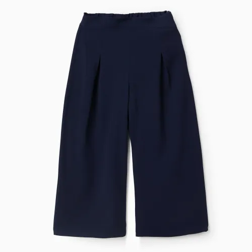 Pantalon à jambe large avec plis à lavant 