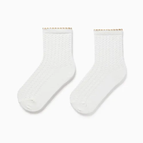 Chaussettes avec jacquard et lurex 