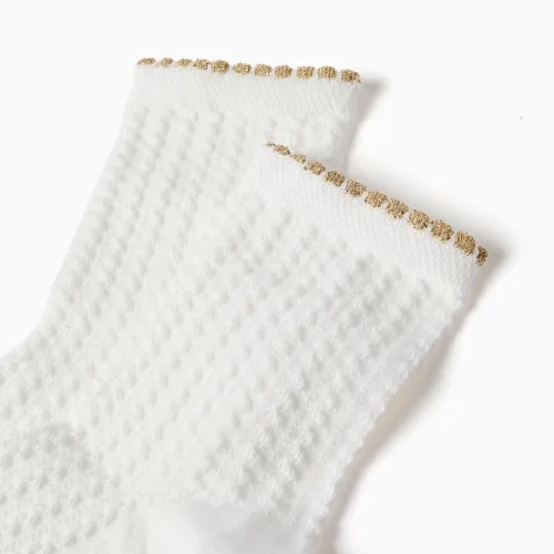 Chaussettes avec jacquard et lurex 