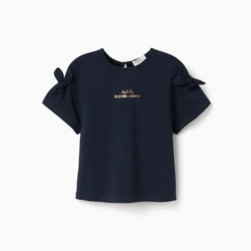T-shirt avec imprimé et nœuds décoratifs
