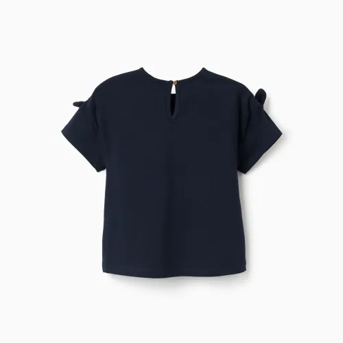T-shirt avec imprimé et nœuds décoratifs