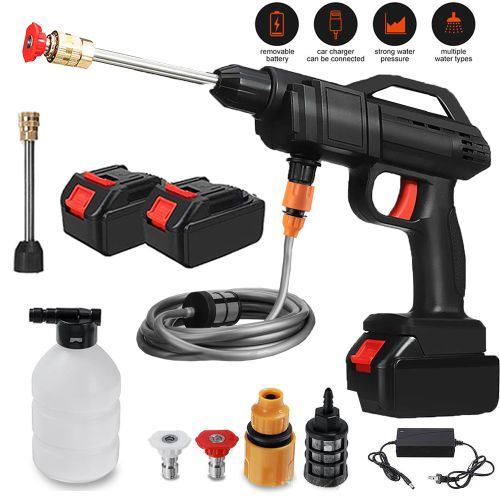 Pistolet De Lavage Automobile Sans Fil+ 2 Batterie