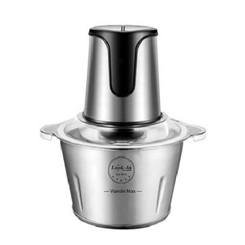 Lamacom Hâchoir Électrique 300w Avec Bol En Inox 2 Litre -2 Vitesses Pour Tout Les Aliments + Cadeau