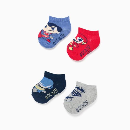 Pack 4 Paires De Socquettes Super Friends Pour Bébé Garçon