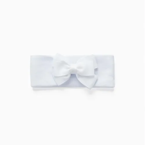 Bandeau À Cheveux Large Bébé Et Fille, Blanc