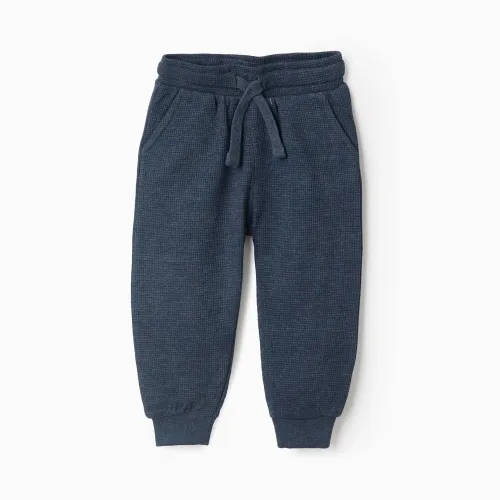 Waffle Textured Joggers For Baby Boys