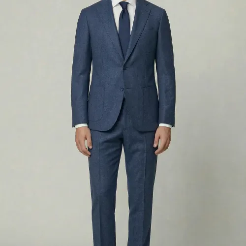Arezzo Suit – Blue – Zignone Fabric – 96% Wool, 4% Cashmere