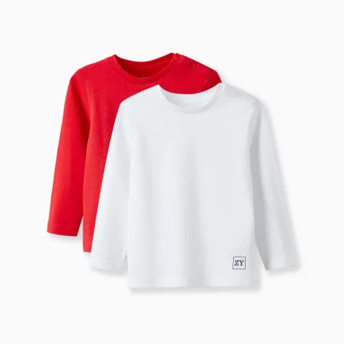 Pack 2 T-shirts À Manches Longues Pour Bébé Garçon