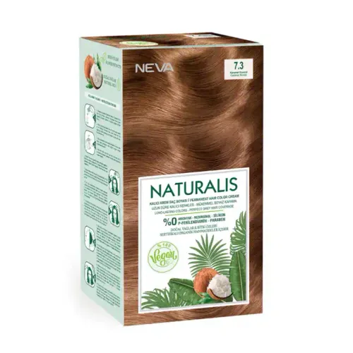 Naturalis Hair Color Cream Set-7.3 Caramel Blonde Vegan 60 Ml + 60 Ml