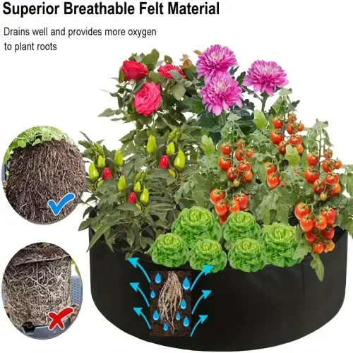 Lot De 2 Sacs De Plantation 10 Gallons (38 L) – Tissu Circulaire