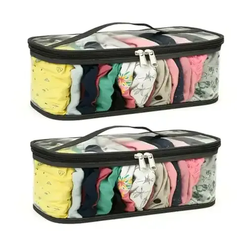 Lot De 2 Organisateurs De Tiroir Transparents – 30 × 12 × 12 Cm