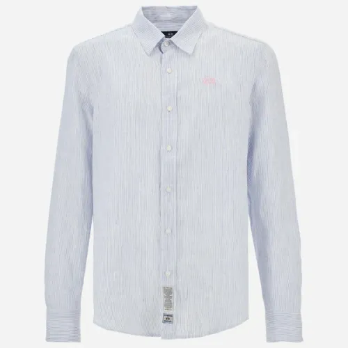 Chemise Lin Rayée Manches Longues - Taron 