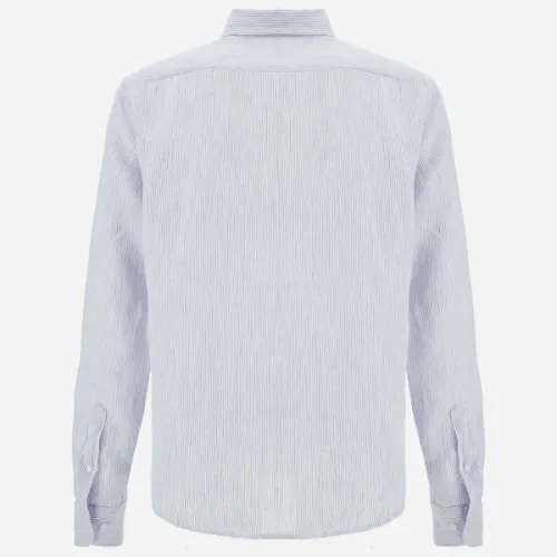 Chemise Lin Rayée Manches Longues - Taron 
