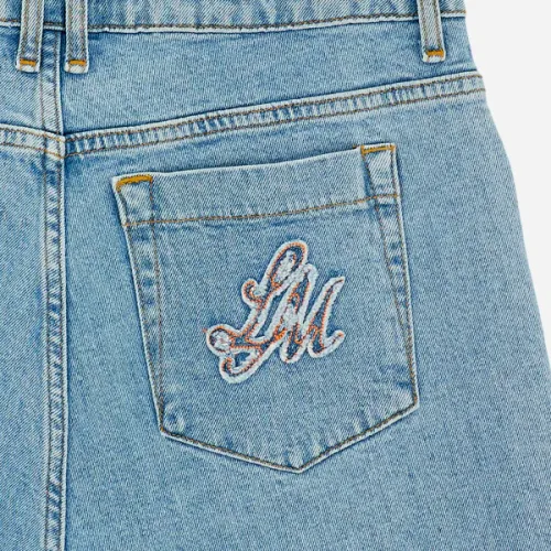 Jean Wide Leg En Denim À Bord Brut – Clyde