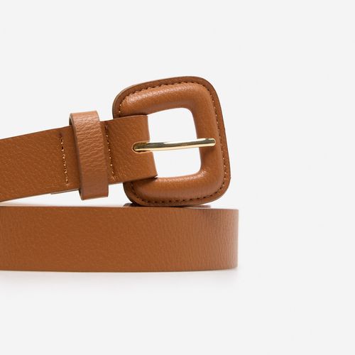 Ceinture En Cuir Avec Boucle Carrée