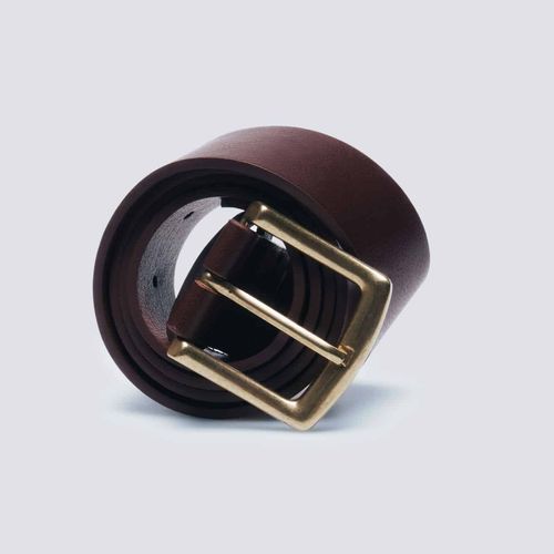 Ceinture Large Marron Unie