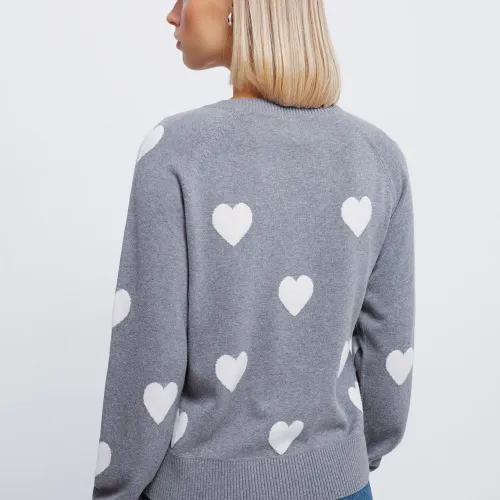 Pull À Cœurs En Intarsia