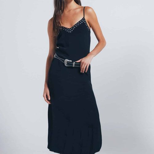 Robe Midi Manches Courtes Avec Clous