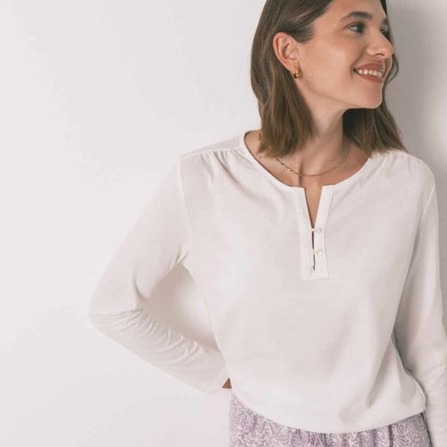 Manche T-shirt À Manches Longues 100 % Coton