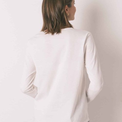 Manche T-shirt À Manches Longues 100 % Coton